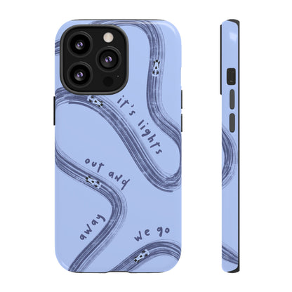 Blue Lights Out F1 Phone Case Design, Trendy F1 Gift, Formula 1 Gift, Cute F1 Phone Case, Unique Formula One Phone Case