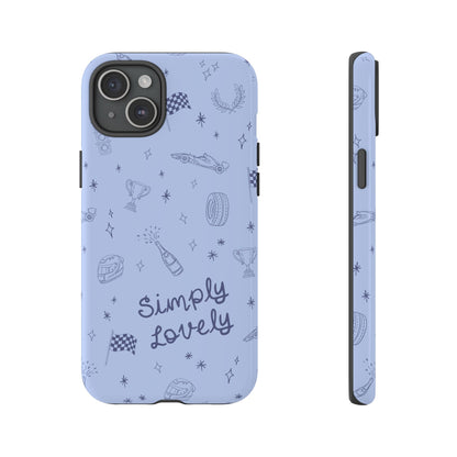 Blue Doodle "Simply Lovely" F1 Phone Case Design