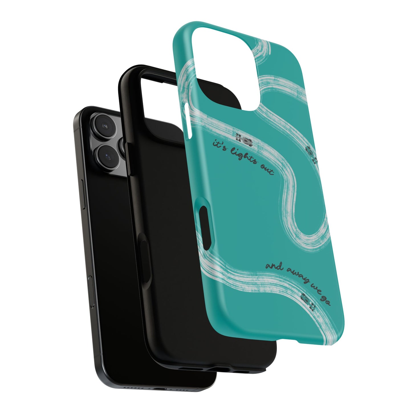 Mercedes F1 Phone Case Painted "its lights out and away we go", Trendy F1 Gift, Formula 1 Gift, Cute F1 Phone Case