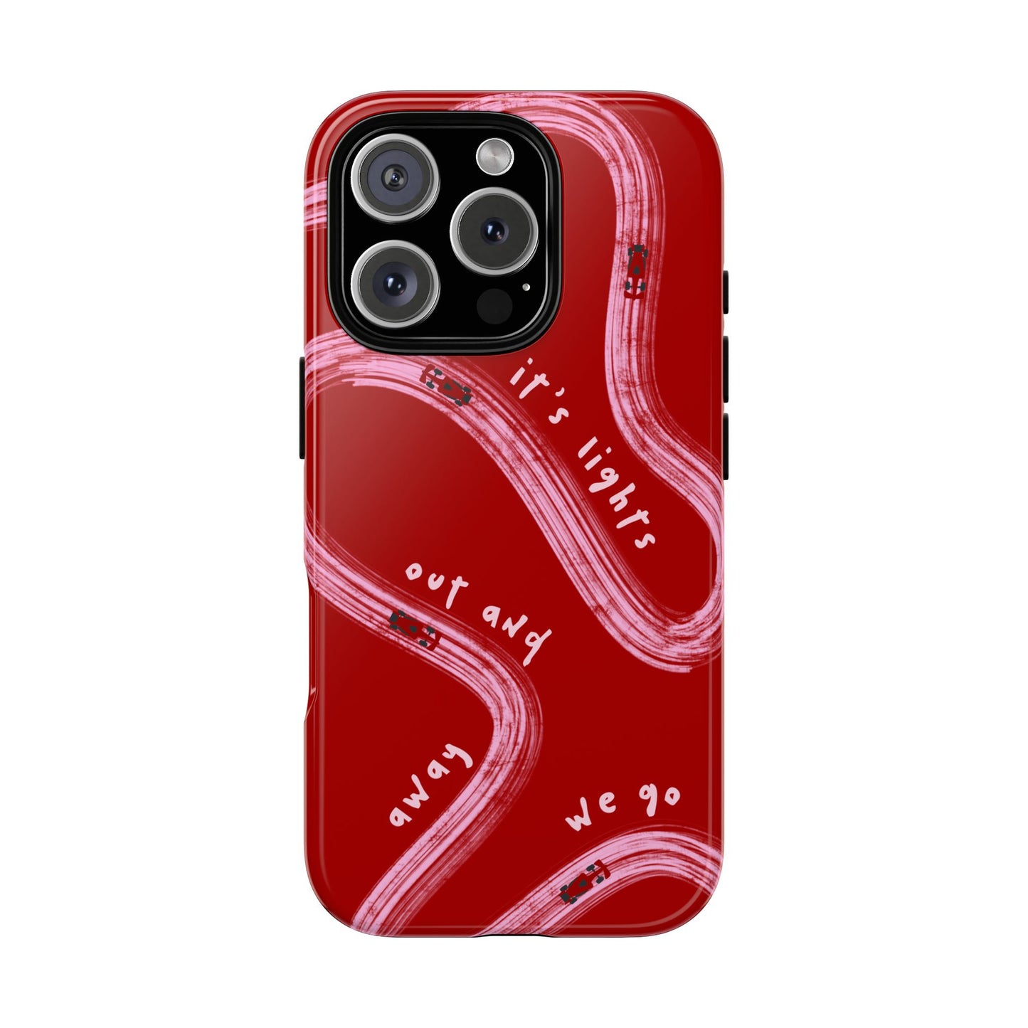 Red and Pink Lights Out F1 Phone Case Design, Trendy F1 Gift, Formula 1 Gift, Cute F1 Phone Case, Unique Formula One Phone Case