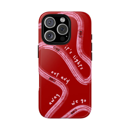 Red and Pink Lights Out F1 Phone Case Design, Trendy F1 Gift, Formula 1 Gift, Cute F1 Phone Case, Unique Formula One Phone Case