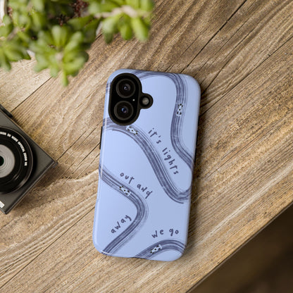 Blue Lights Out F1 Phone Case Design, Trendy F1 Gift, Formula 1 Gift, Cute F1 Phone Case, Unique Formula One Phone Case
