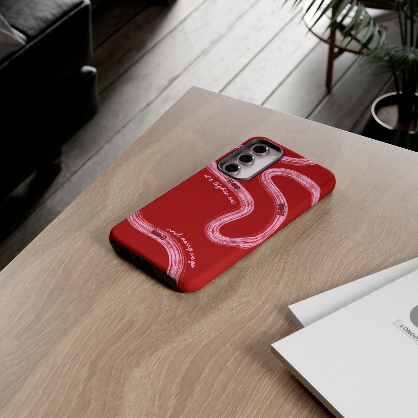 Red and Pink Lights Out F1 Phone Case Design, Trendy F1 Gift, Formula 1 Gift, Cute F1 Phone Case, Unique Formula One Phone Case