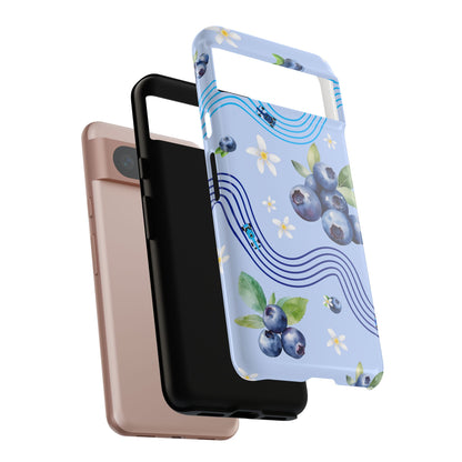 Blue F1 Williams and Blueberries Phone Case, Trendy F1 Gift, Formula 1 Gift, Cute Fruit F1 Phone Case, Unique Phone Case