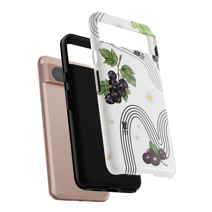 F1 Cadillac and Black Currants Phone Case, Trendy F1 Gift, Formula 1 Gift, Cute Fruit F1 Phone Case, Unique Phone Case