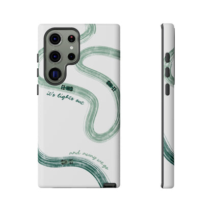 F1 Phone Case Green Painted "its lights out and away we go", Trendy F1 Gift, Formula 1 Gift, Cute F1 Phone Case, Gift for F1 Fans
