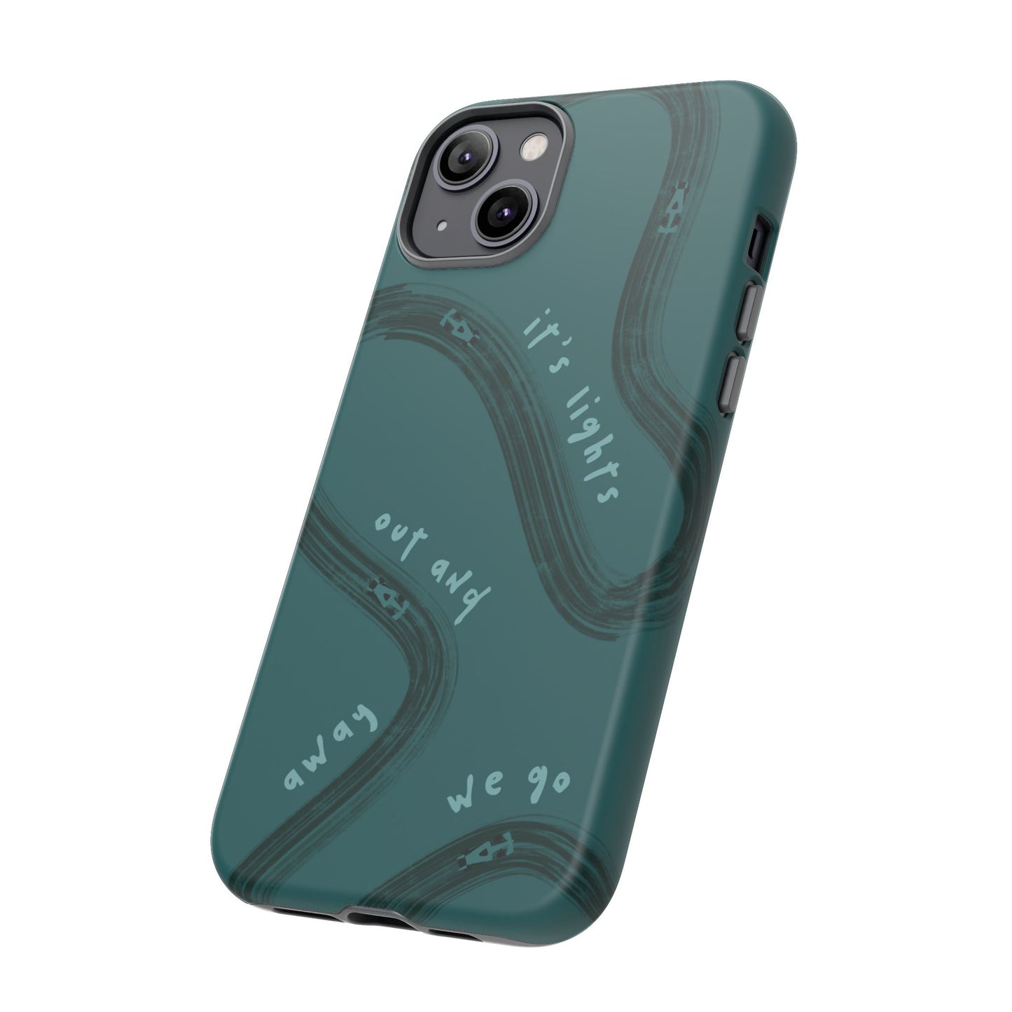 Teal Lights Out F1 Phone Case Design, Trendy F1 Gift, Formula 1 Gift, Cute F1 Phone Case, Unique Formula One Phone Case