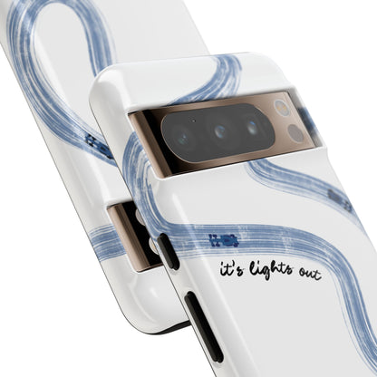 F1 Phone Case Blue Painted "its lights out and away we go", Trendy F1 Gift, Formula 1 Gift, Cute F1 Phone Case, Gift for F1 Fans
