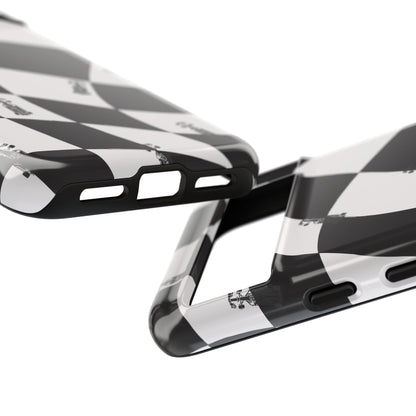 F1 Phone Case Black and White Checkered Design, Trendy F1 Gift, Formula 1 Gift, Cute F1 Phone Case, Unique Formula One Phone Case