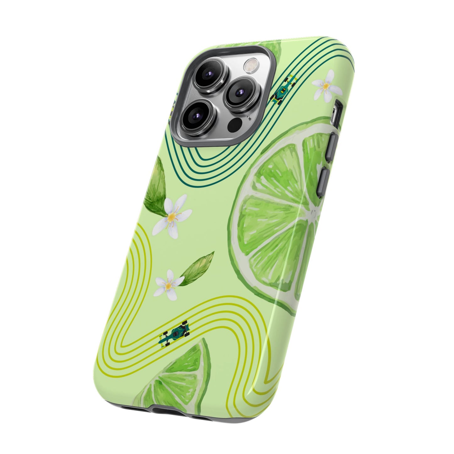 Green F1 Aston Martin and Lime Phone Case, Trendy F1 Gift, Formula 1 Gift, Cute Fruit F1 Phone Case, Unique Phone Case
