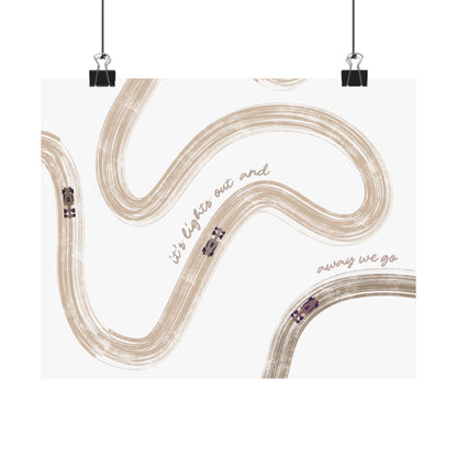 Neutral Beige F1 Matte Horizontal Poster | US SIZING