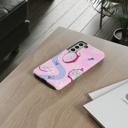 Pink F1 Alpine and Dragonfruit Phone Case, Trendy F1 Gift, Formula 1 Gift, Cute Fruit F1 Phone Case, Unique Phone Case