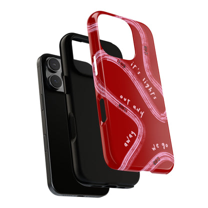 Red and Pink Lights Out F1 Phone Case Design, Trendy F1 Gift, Formula 1 Gift, Cute F1 Phone Case, Unique Formula One Phone Case