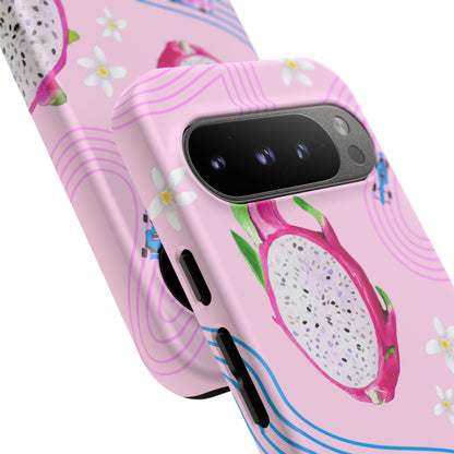 Pink F1 Alpine and Dragonfruit Phone Case, Trendy F1 Gift, Formula 1 Gift, Cute Fruit F1 Phone Case, Unique Phone Case