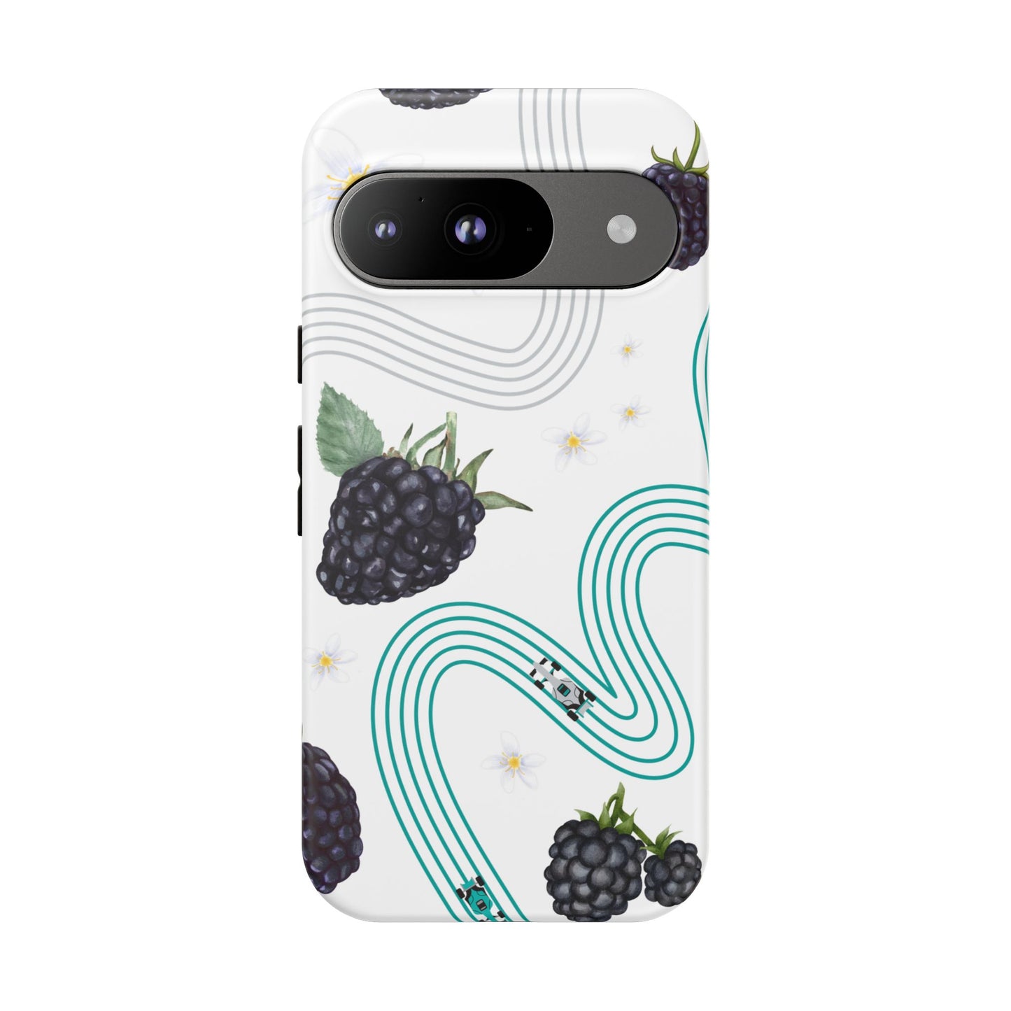 F1 Mercedes and Blackberries Phone Case , Trendy F1 Gift, Formula 1 Gift, Cute Fruit F1 Phone Case, Unique Phone Case
