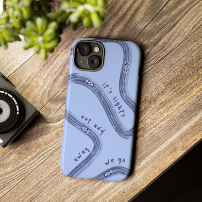 Blue Lights Out F1 Phone Case Design, Trendy F1 Gift, Formula 1 Gift, Cute F1 Phone Case, Unique Formula One Phone Case