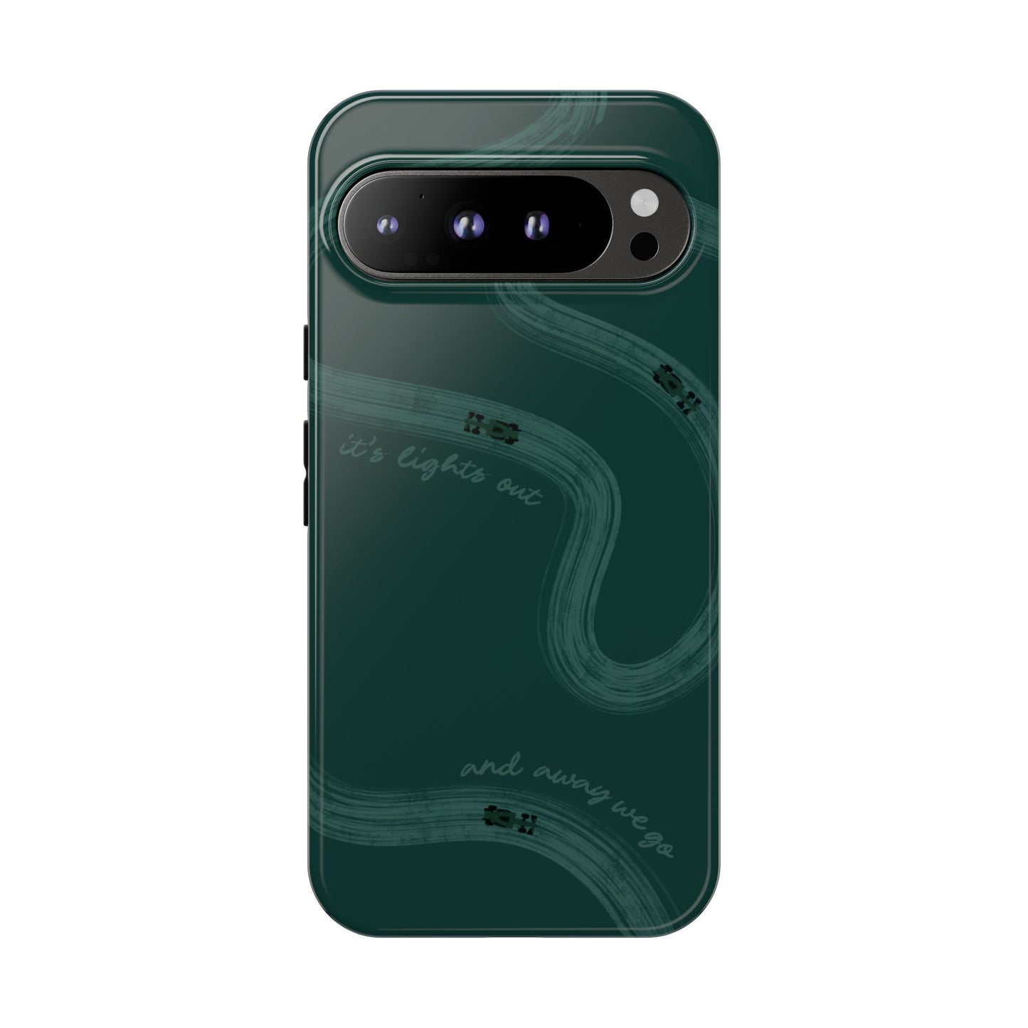 F1 Phone Case Monochrome Green Painted "its lights out and away we go", Trendy F1 Gift, Formula 1 Gift, Cute F1 Phone Case, Phone Case