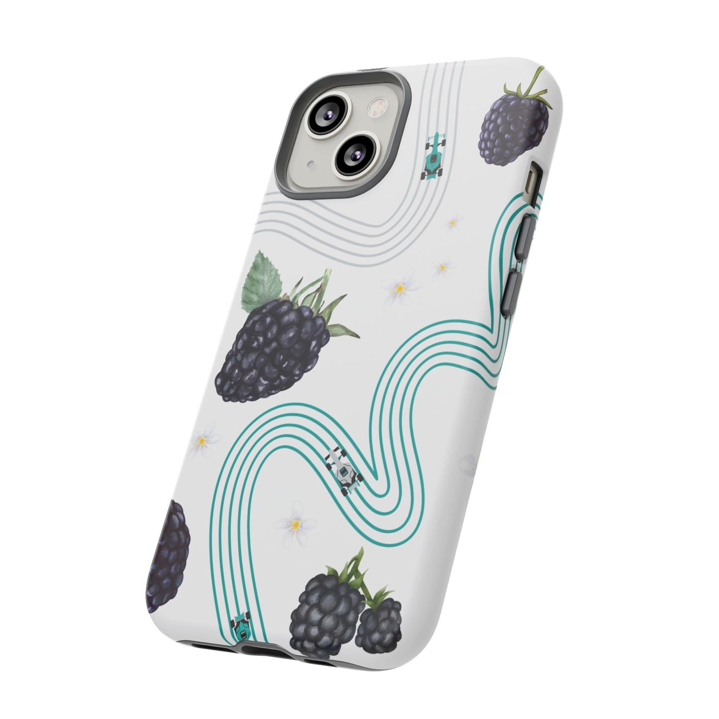 F1 Mercedes and Blackberries Phone Case , Trendy F1 Gift, Formula 1 Gift, Cute Fruit F1 Phone Case, Unique Phone Case