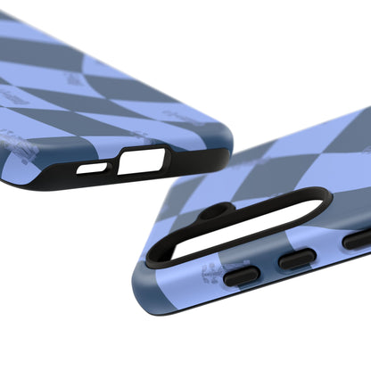 F1 Phone Case Blue Checkerboard Design, Trendy F1 Gift, Formula 1 Gift, Cute F1 Phone Case, Unique Formula One Phone Case