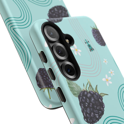 Teal F1 Mercedes and Blackberries Phone Case , Trendy F1 Gift, Formula 1 Gift, Cute Fruit F1 Phone Case, Unique Phone Case