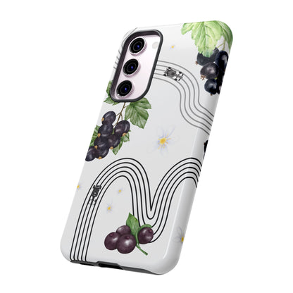 F1 Cadillac and Black Currants Phone Case, Trendy F1 Gift, Formula 1 Gift, Cute Fruit F1 Phone Case, Unique Phone Case