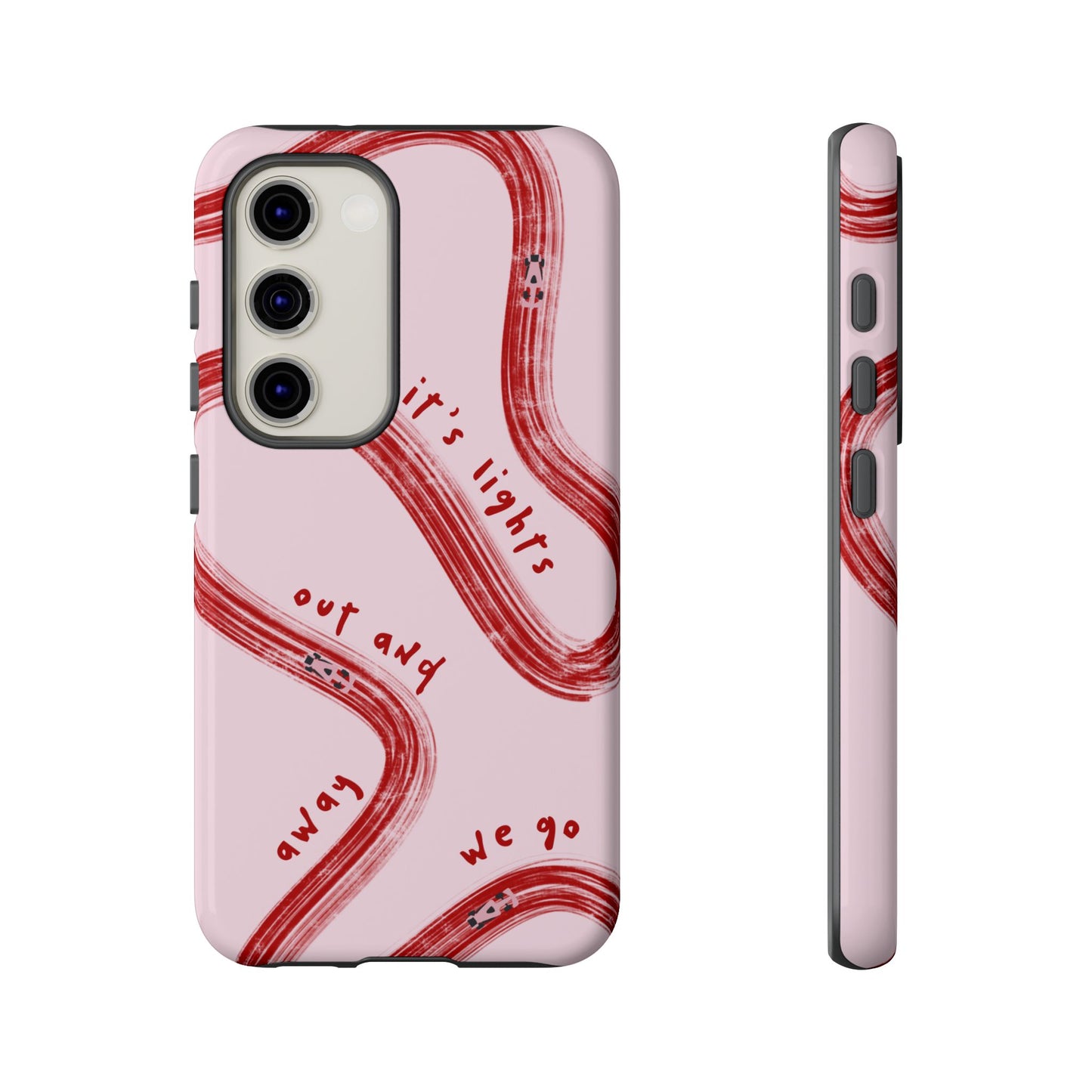 Pink and Red Lights Out F1 Phone Case Design, Trendy F1 Gift, Formula 1 Gift, Cute F1 Phone Case, Unique Formula One Phone Case