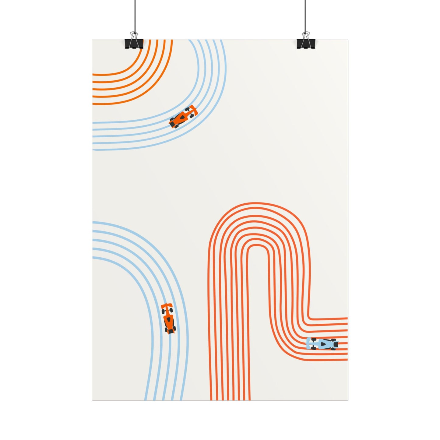 McLaren F1 Abstract Art Poster | Minimalist F1 Art - EU Sizing (Physical Print)