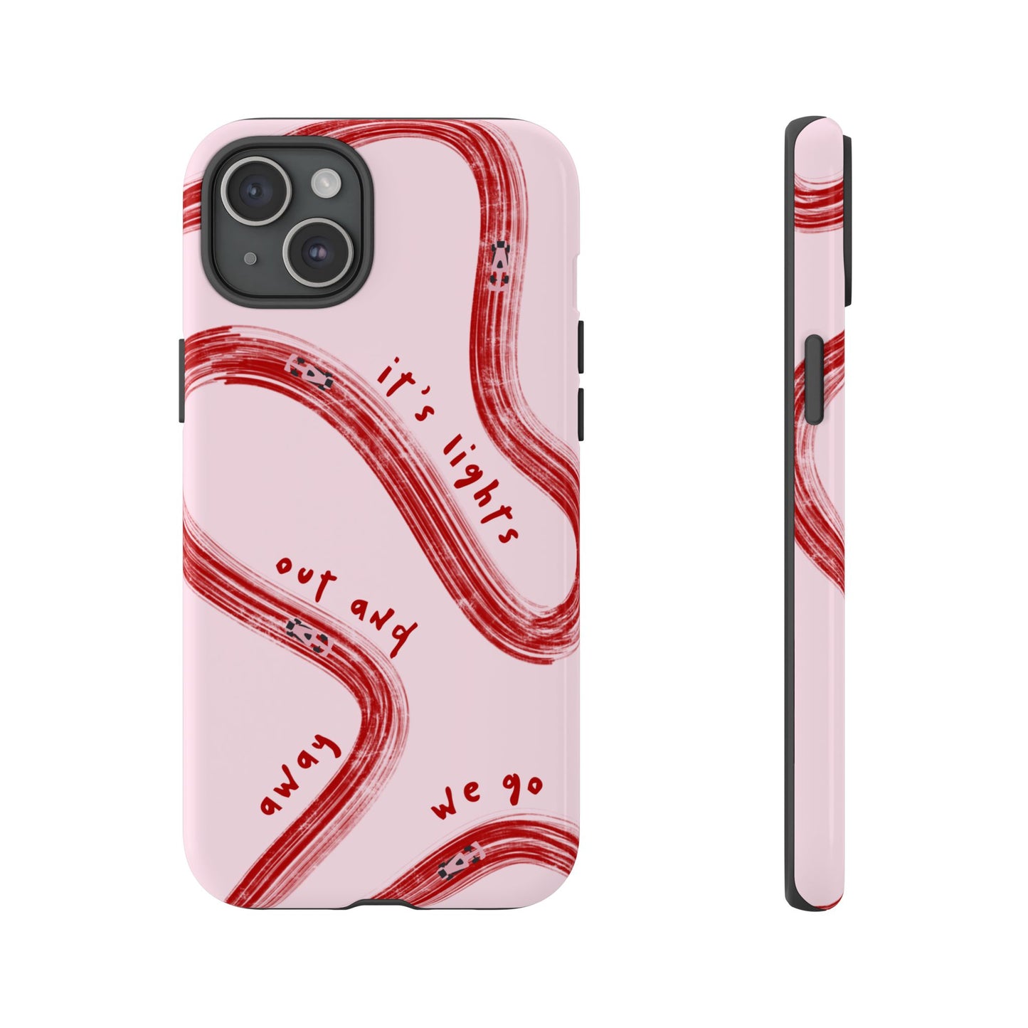 Pink and Red Lights Out F1 Phone Case Design, Trendy F1 Gift, Formula 1 Gift, Cute F1 Phone Case, Unique Formula One Phone Case