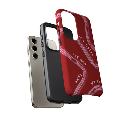 Red and Pink Lights Out F1 Phone Case Design, Trendy F1 Gift, Formula 1 Gift, Cute F1 Phone Case, Unique Formula One Phone Case