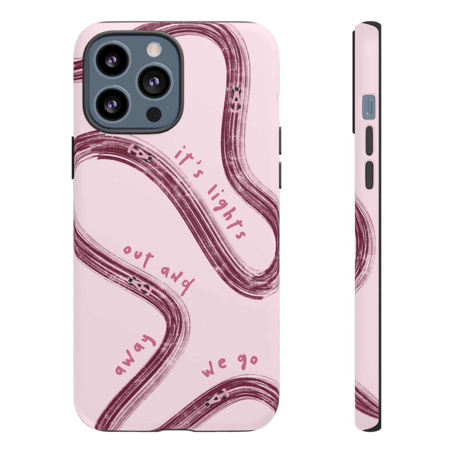 Pink Lights Out F1 Phone Case Design, Trendy F1 Gift, Formula 1 Gift, Cute F1 Phone Case, Unique Formula One Phone Case