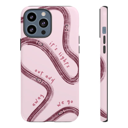 Pink Lights Out F1 Phone Case Design, Trendy F1 Gift, Formula 1 Gift, Cute F1 Phone Case, Unique Formula One Phone Case
