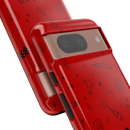 F1 Ferrari Racing Doodle "Forza Ferrari" F1 Phone Case Design