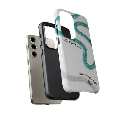 Mercedes F1 Phone Case Painted "its lights out and away we go", Trendy F1 Gift, Formula 1 Gift, Cute F1 Phone Case