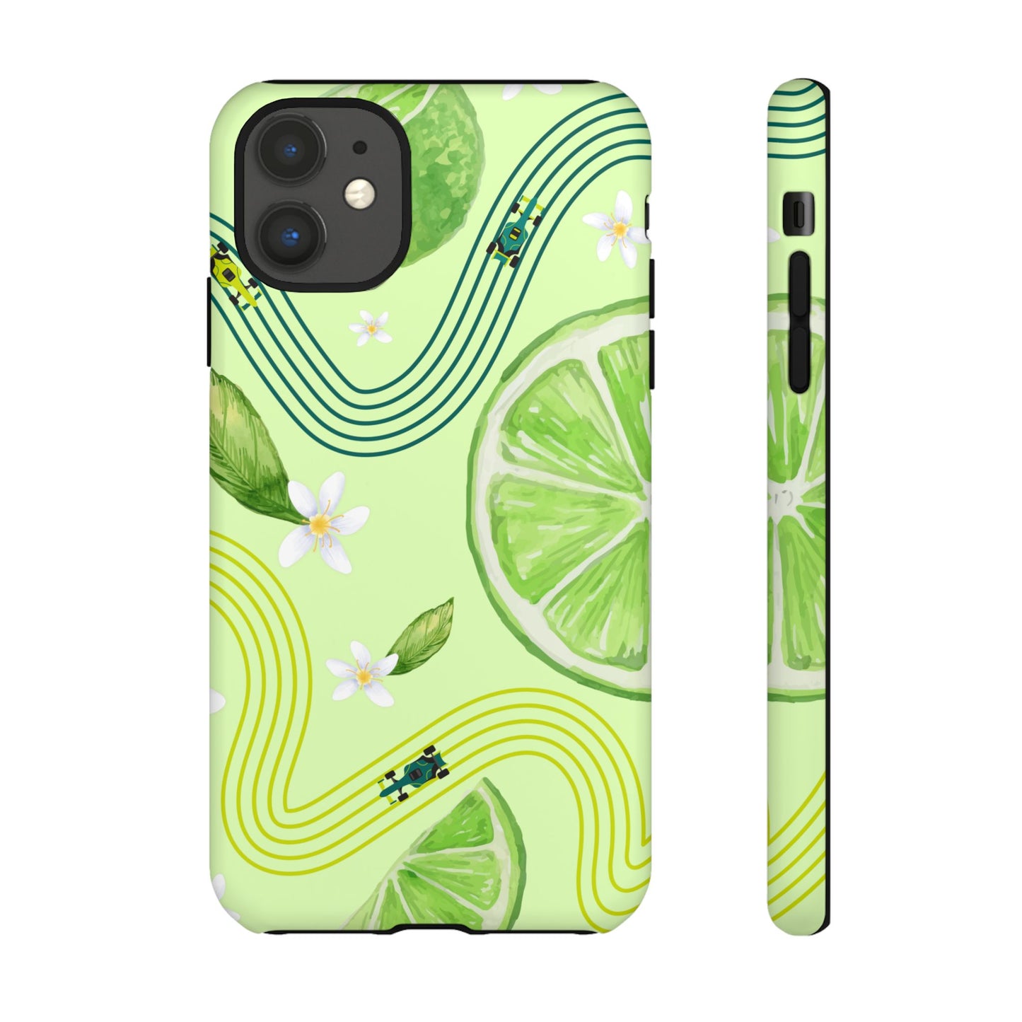 Green F1 Aston Martin and Lime Phone Case, Trendy F1 Gift, Formula 1 Gift, Cute Fruit F1 Phone Case, Unique Phone Case