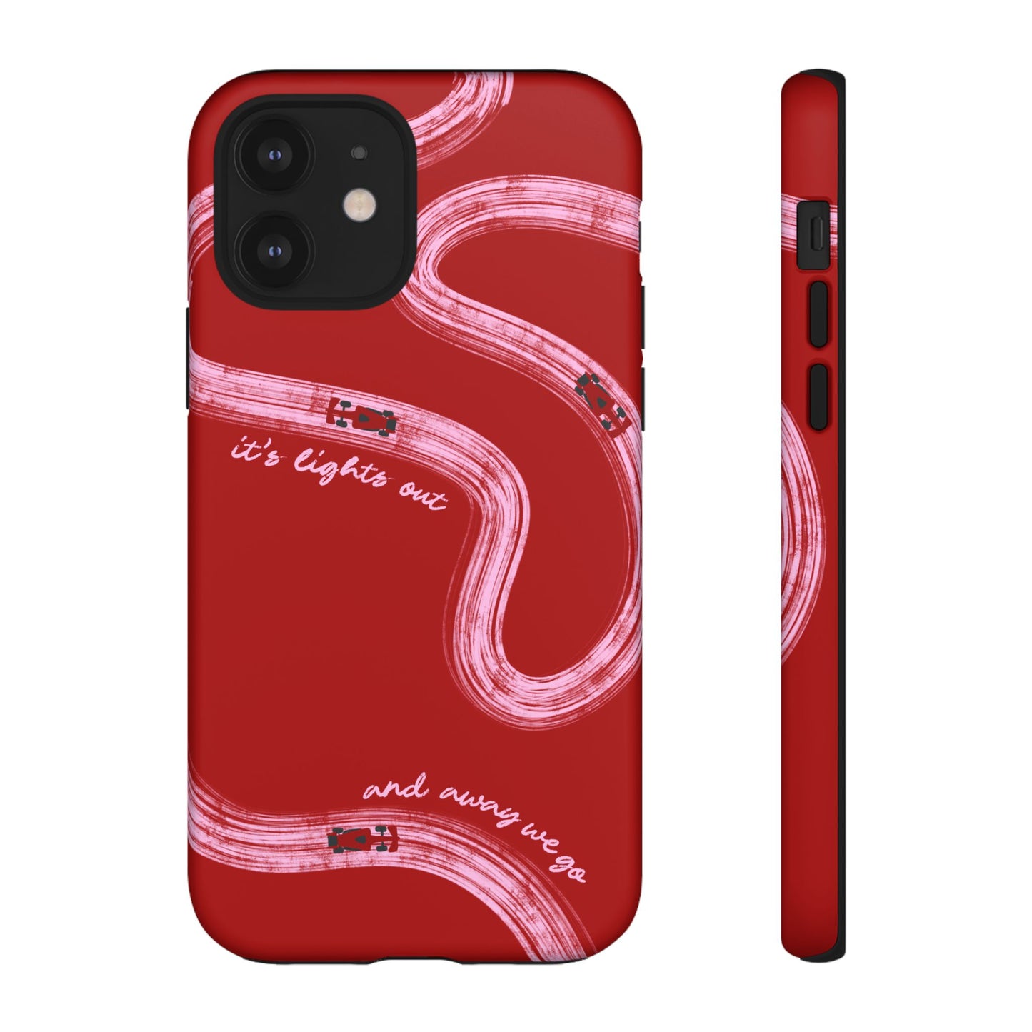 Red and Pink Lights Out F1 Phone Case Design, Trendy F1 Gift, Formula 1 Gift, Cute F1 Phone Case, Unique Formula One Phone Case