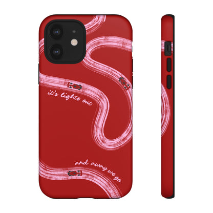 Red and Pink Lights Out F1 Phone Case Design, Trendy F1 Gift, Formula 1 Gift, Cute F1 Phone Case, Unique Formula One Phone Case