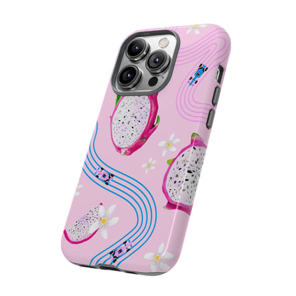 Pink F1 Alpine and Dragonfruit Phone Case, Trendy F1 Gift, Formula 1 Gift, Cute Fruit F1 Phone Case, Unique Phone Case