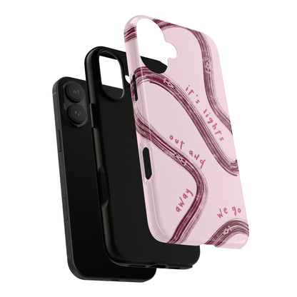 Pink Lights Out F1 Phone Case Design, Trendy F1 Gift, Formula 1 Gift, Cute F1 Phone Case, Unique Formula One Phone Case