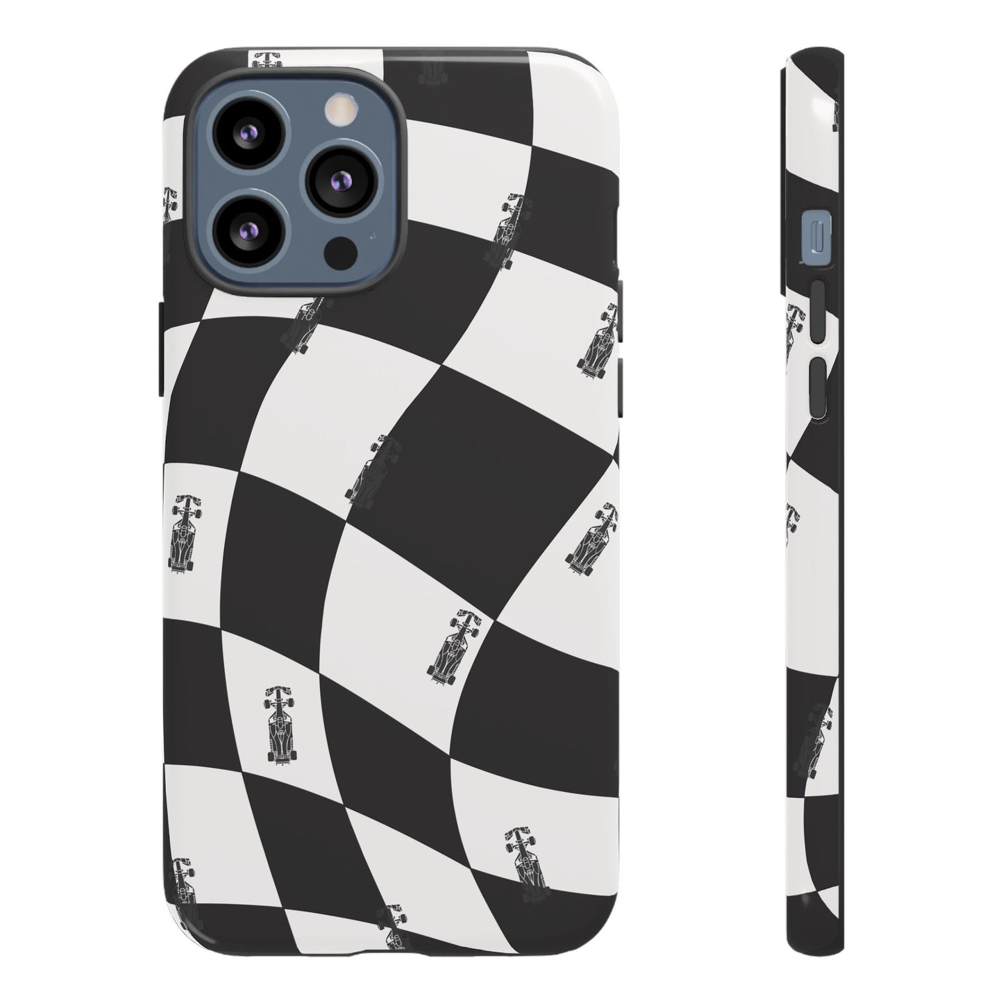 F1 Phone Case Black and White Checkered Design, Trendy F1 Gift, Formula 1 Gift, Cute F1 Phone Case, Unique Formula One Phone Case
