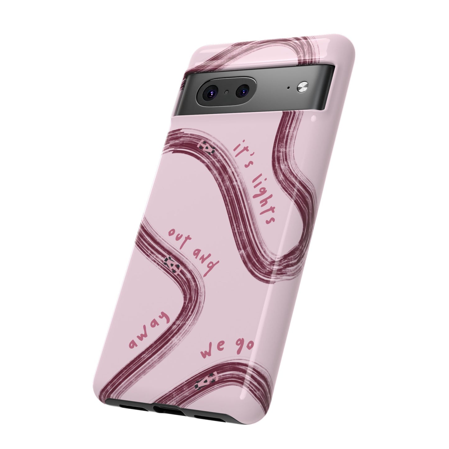 Pink Lights Out F1 Phone Case Design, Trendy F1 Gift, Formula 1 Gift, Cute F1 Phone Case, Unique Formula One Phone Case