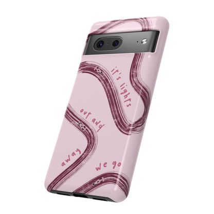 Pink Lights Out F1 Phone Case Design, Trendy F1 Gift, Formula 1 Gift, Cute F1 Phone Case, Unique Formula One Phone Case
