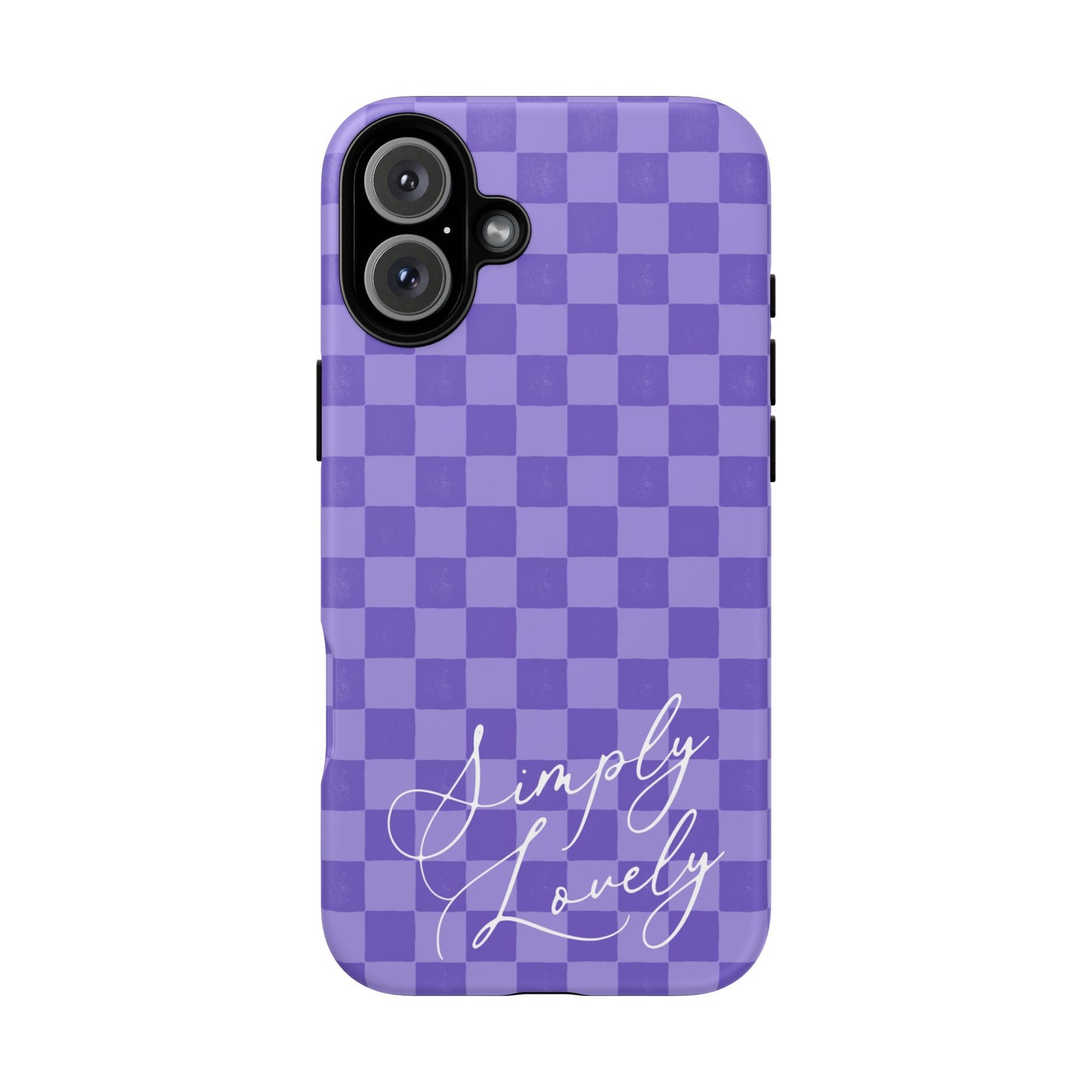 Simply Lovely Purple Checkered F1 Phone Case Design, Trendy F1 Gift, Formula 1 Gift, Cute F1 Phone Case