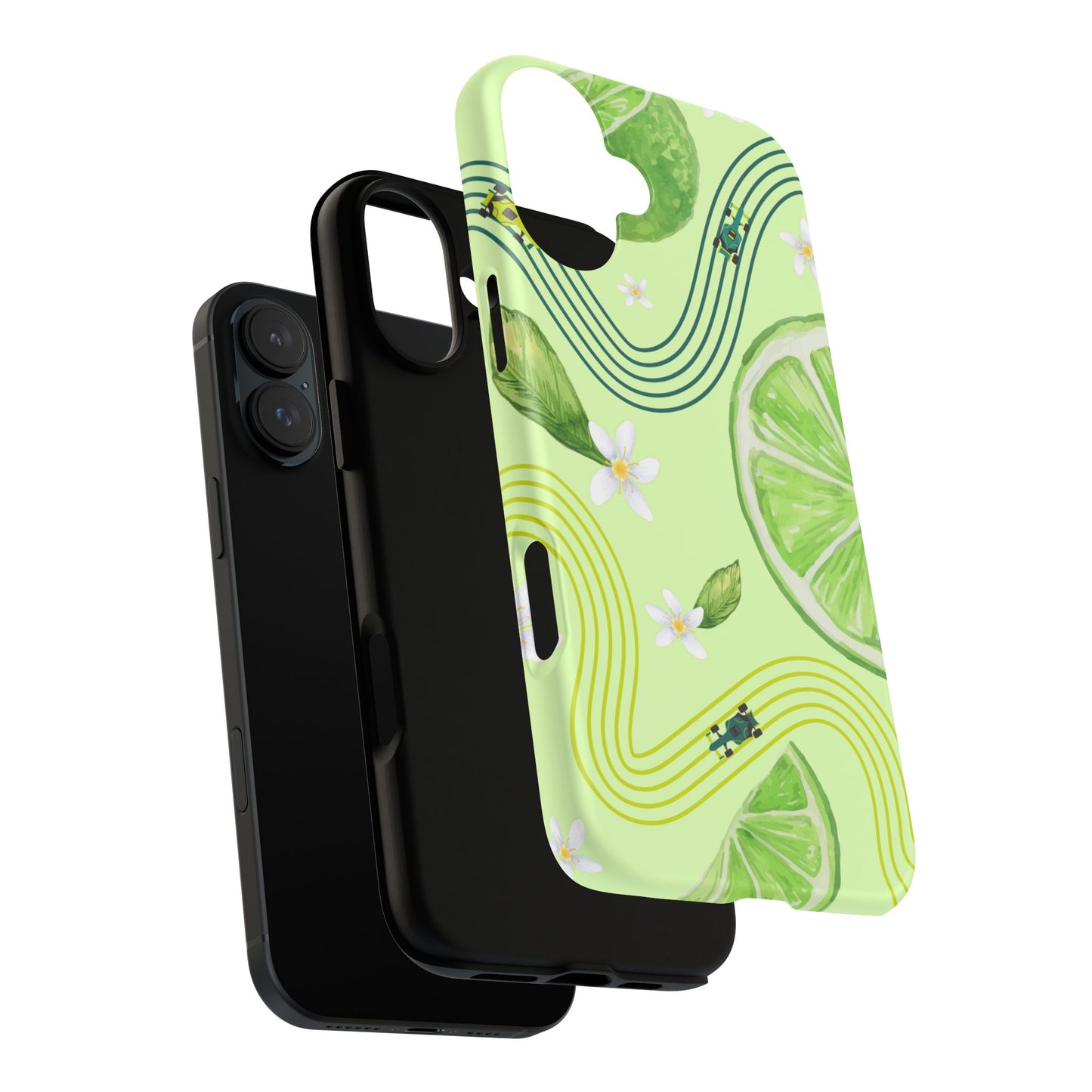 Green F1 Aston Martin and Lime Phone Case, Trendy F1 Gift, Formula 1 Gift, Cute Fruit F1 Phone Case, Unique Phone Case