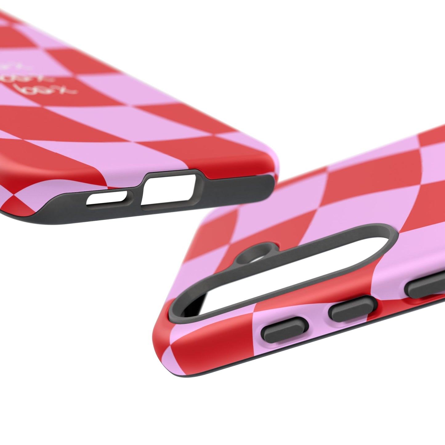 Pink and Red Checkered F1 Phone Case, Box Box Box F1 Phone Case