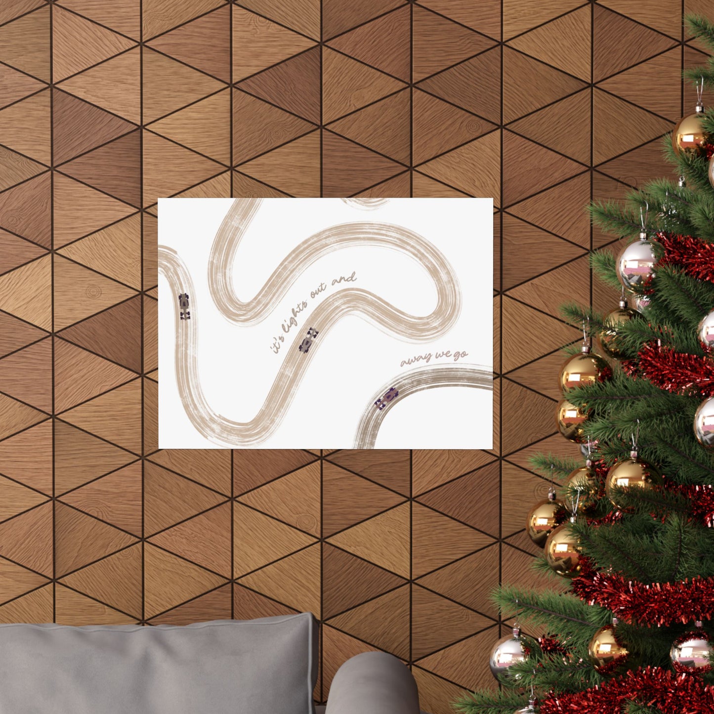 Neutral Beige F1 Matte Horizontal Poster | US SIZING