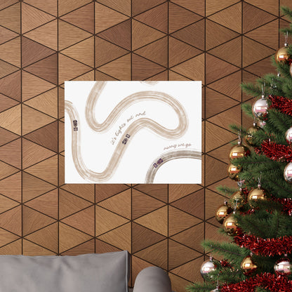 Neutral Beige F1 Matte Horizontal Poster | US SIZING