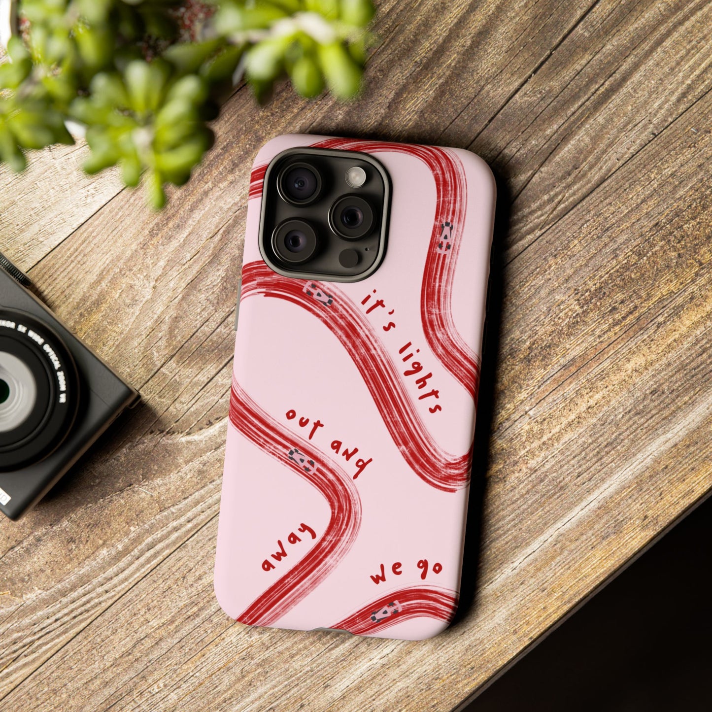 Pink and Red Lights Out F1 Phone Case Design, Trendy F1 Gift, Formula 1 Gift, Cute F1 Phone Case, Unique Formula One Phone Case
