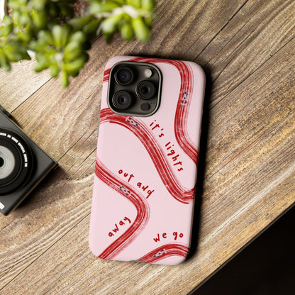 Pink and Red Lights Out F1 Phone Case Design, Trendy F1 Gift, Formula 1 Gift, Cute F1 Phone Case, Unique Formula One Phone Case