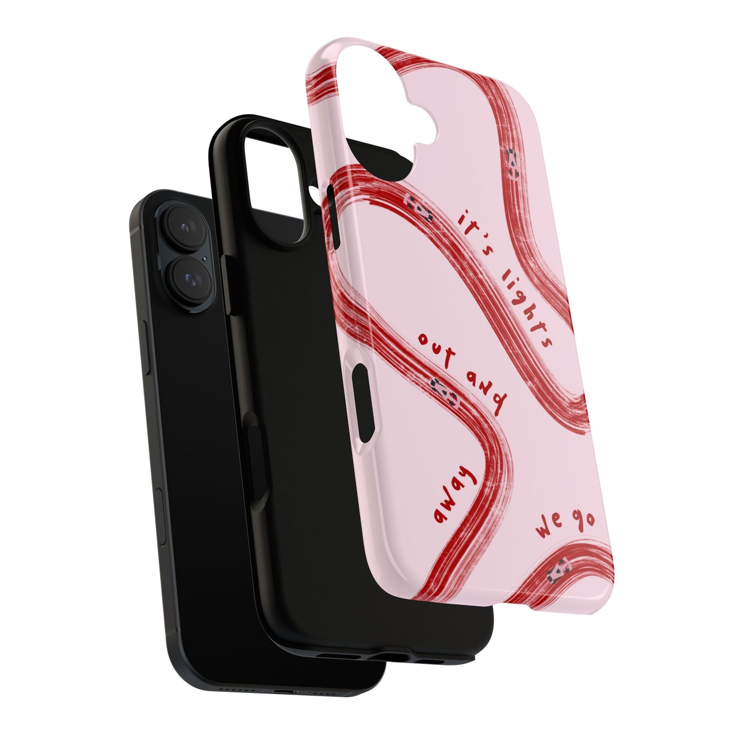Pink and Red Lights Out F1 Phone Case Design, Trendy F1 Gift, Formula 1 Gift, Cute F1 Phone Case, Unique Formula One Phone Case