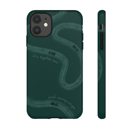 F1 Phone Case Monochrome Green Painted "its lights out and away we go", Trendy F1 Gift, Formula 1 Gift, Cute F1 Phone Case, Phone Case